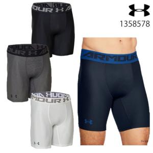 即納アンダーアーマー UNDER ARMOUR 1358578  UAヒートギアアーマー コンプレッション ショーツ メンズ インナーパンツ ネイビー ブラック