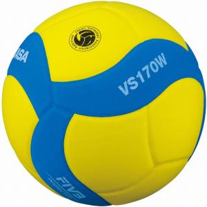 ミカサ MIKASA スマイルバレー5号　ＦＩＶＢ公認球　黄／青 バレーボール VS170W-Y-BL [取り寄せ商品](2411w)