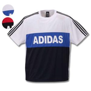 大きいサイズ adidas アディダス 切替半袖Tシャツ メンズ 3XO 4XO 5XO 6XO 7XO 8XO ビッグサイズ 吸汗速乾 メッシュ｜samsin