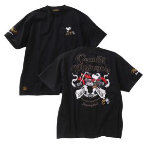 大きいサイズ FLAGSTAFF×PEANUTS スヌーピーコラボ半袖Tシャツ FLAGSTAFF フラッグスタッフ メンズ 3L 4L 5L 6L ビッグサイズ 綿100%｜samsin