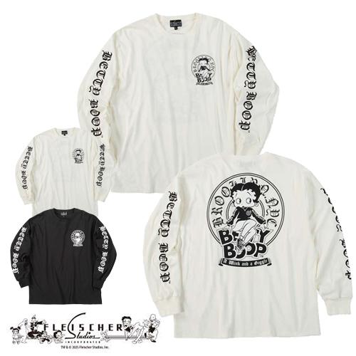 大きいサイズ 長袖Tシャツ メンズ BETTY BOOP ベティブープ 天竺プリント長袖Tシャツ 3...