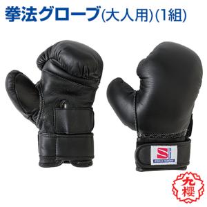 日本拳法グローブ(黒) 8オンス MT式(マジックテープ式) (日本