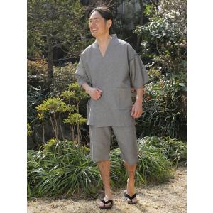 甚平 じんべい 夏用 男性用 濃紺 黒 緑 灰...の詳細画像1
