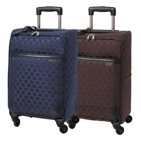 ジャガードキャリーバッグ(小)(茶・紺)