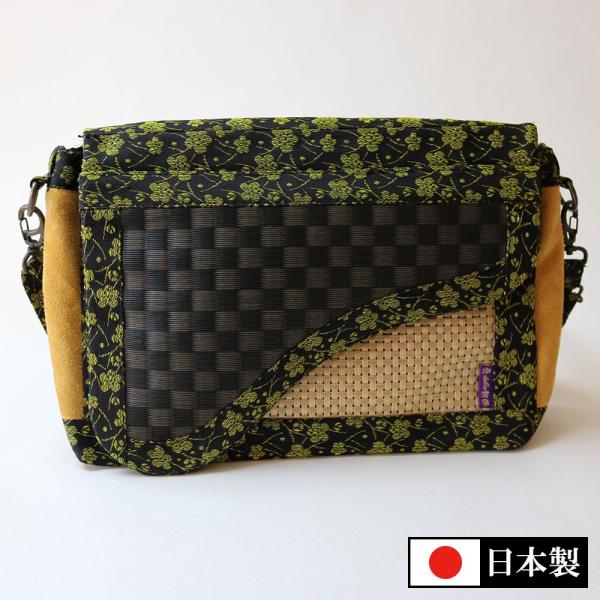 黒市松ビニール素材着物帯無