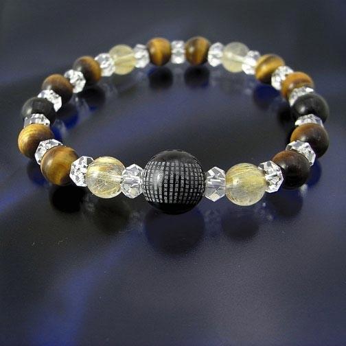 般若心経高級ルチルブレスレット(I-9498)