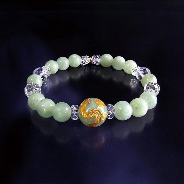 翡翠・金龍・18金ブレスレット(IB843)