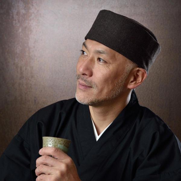 ウール利休帽　茶(L)