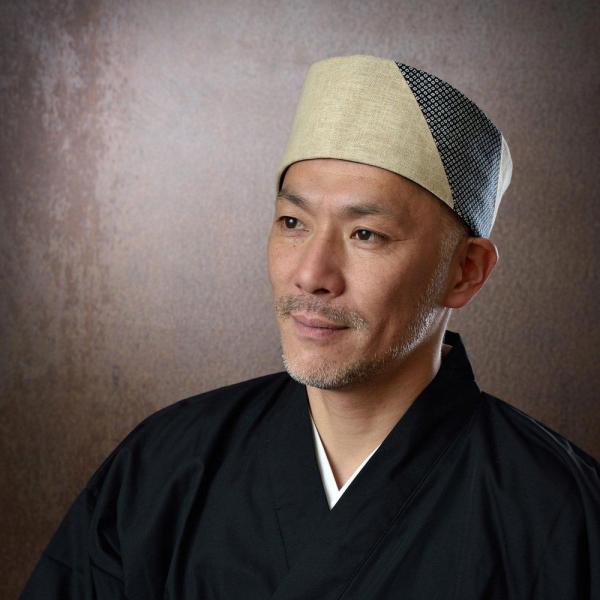 鹿の子柄 利休帽 和帽子 ベージュ S M