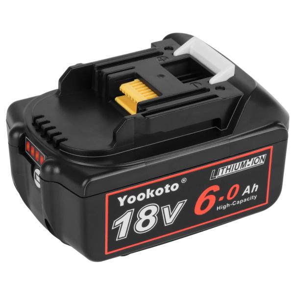 マキタ 18V BL1860B 互換 バッテリ: Yookoto 電池 純正 Makita 6.0A...
