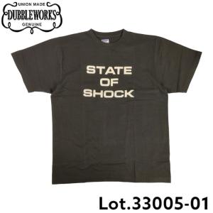 ダブルワークス 33005-01 STATE OF SHOCK 半袖 プリント Tシャツ スミクロ ブラック｜samuraicraft