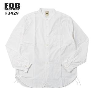 FOB FACTORY（エフオービーファクトリー） 長袖 デニム バンドカラー