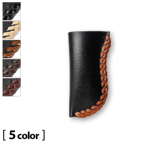 ライターケース R-3 ブラックサドルレザー ダブルステッチ