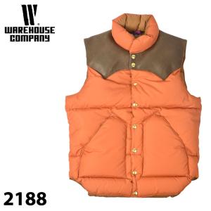 ウエアハウス Lot 2188 ROCKY MOUNTAIN × WAREHOUSE NYLON ダウンベスト ブリック｜samuraicraft