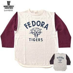 WAREHOUSE（ウエアハウス） 4800 FEDORA 7分袖 ベースボール Tシャツ
