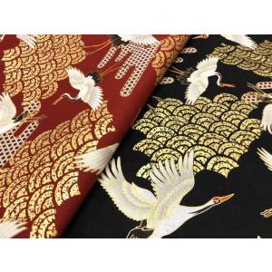 波と鶴の柄 着物 100cm以上用 1750703.jpg