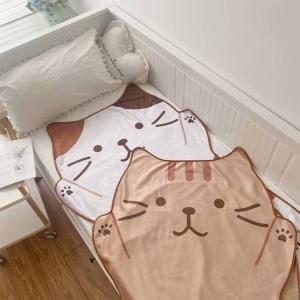 猫 お昼寝 毛布 ブランケット フランネル さ...の詳細画像1