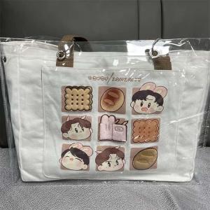 クリアバッグ 防水カバー トートバッグ 2枚セ...の詳細画像2