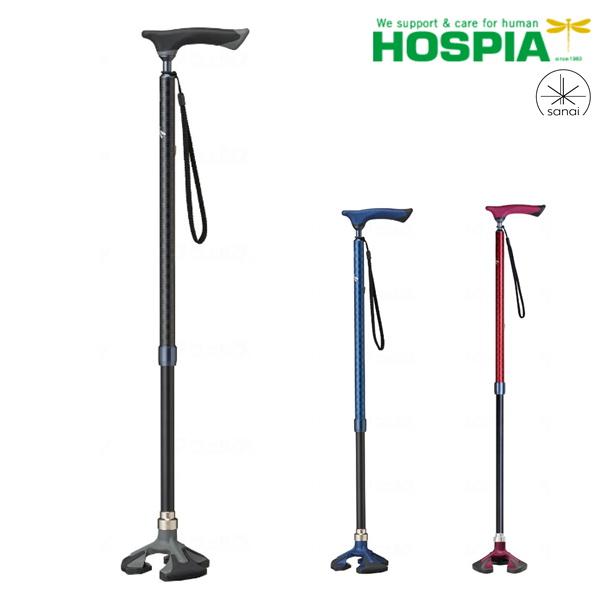 (ケイ・ホスピア) 楽スマ スリーベース R-101 R-102 R-103 3点杖 超軽量 伸縮タ...