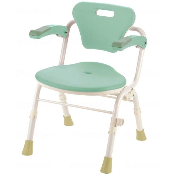 (リッチェル) やわらかシャワーチェア クレオ 折りたたみ 防カビプラス 肘掛付460 背もたれ付 ...