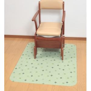 (サンコー) 置くだけ吸着 ポータブルトイレマット  90×70cm 消臭 撥水加工 洗濯可 カット...