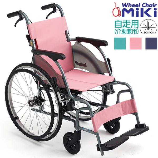 (ミキ) 自走式車椅子 軽量 コンパクト カルティマ CRT-5 ノーパンクタイヤ 外出用 室内用 ...