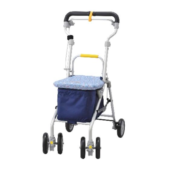 (豊通) ライトミニアンジェレッタ 軽量 コンパクト おしゃれ 手押し車 介護 高齢者 4輪 ブレー...