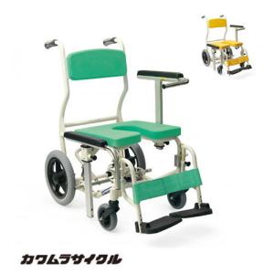 (カワムラサイクル) KS12 (クリありシート) 車椅子 入浴用 お風呂 シャワー用 シャワーキャリー 介助式 自宅｜sanai-kaigo2