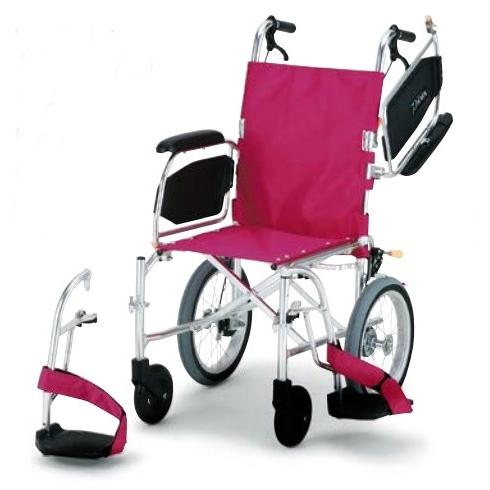(日進医療器) 軽量 車椅子 介助式 KALU7αW カルナナ Aパッケージ NAH-L7αW  肘...