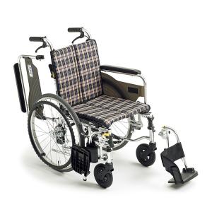 (ミキ) スキット4Lo SKT-4Lo 車椅子 自走式 低床・低座面 スリム コンパクト エアタイヤ仕様 多機能タイプ 折りたたみ 耐荷重100kg｜sanai-kaigo2