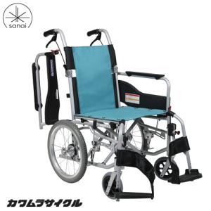 (カワムラサイクル) STAYER + ステイヤープラス 介助式 車椅子 多機能タイプ SYP16-40(42)SB No.111 ミント ノーパンクタイヤ仕様 折りたたみ可能｜sanai-kaigo2