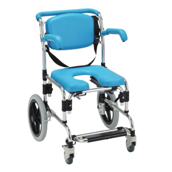 (マキテック) 入浴用車椅子 シャワーキャリー らくらく浴用キャリー 跳ね上げ式 YC-70BL 介...