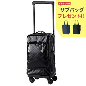 [スワニー] キャリーバッグ D-420エマイロIV (L21) ブラック(4輪ストッパー付)三愛オリジナル折りたたみサブバッグ付