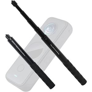 Insta360対応 ONE X2 GO 2 ONE R 自撮り棒 28cm から114cmまで 1/4インチネジ 長さ調節可能 目に見えない 5段伸