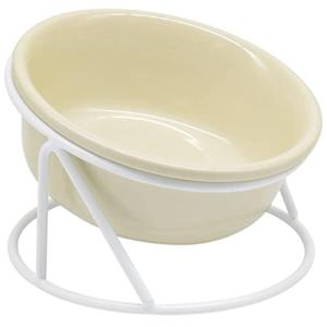 猫 食器 300ml 陶器製 15度の傾斜 猫用フードボウル 食べやすい 頸椎を保護する 犬 食器 餌入れ 水入れ ペット食器 猫 犬 取り外し式 ペ