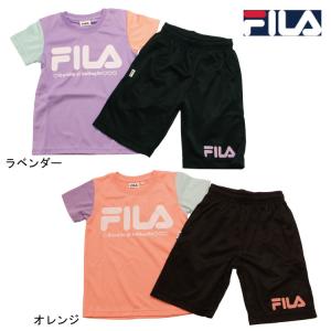 Tスーツ フィラ《FILA》 女児 ジュニア Ｔスーツ 半袖Tシャツ・ハーフパンツ 女の子 上下セット J2312