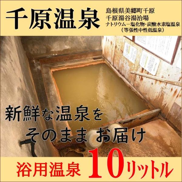 千原温泉　10リットル　そのまま温泉水【浴用温泉宅配】島根県