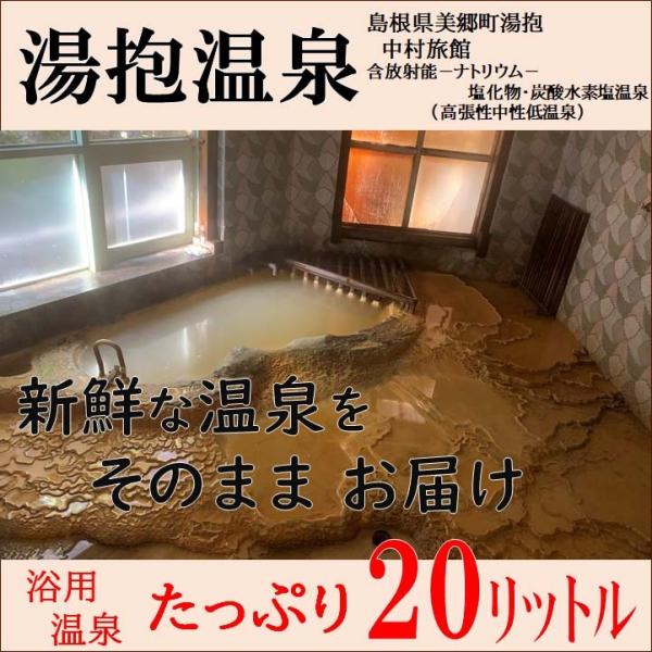 【送料無料】湯抱温泉　20リットル　そのまま温泉水【浴用温泉宅配】島根県