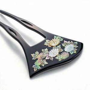 本鼈甲かんざし べっ甲＆あこや真珠 髪飾り 和装小物 簪