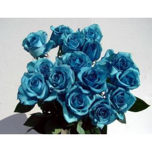 ラメ付きアイスブルー青バラ【本数指定で青バラ花束】生花 (サプライズ