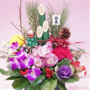 お正月アレンジメント 正月 花 アレンジ 正月飾り 生花 門松 華スペシャル 蘭花 見本どうりの花が届きます 門松 年越し お歳暮ギフト 新年迎春 新年を飾る 花とグリーンギフト三本松フラワー 通販 Yahoo ショッピング