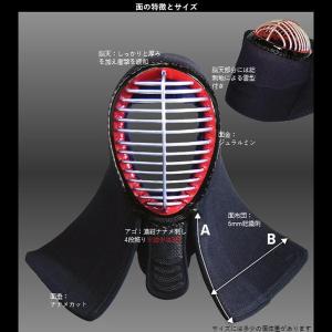 剣道面 西都面A 面布団ナナメ刺（既製品タイプ） 【刺繍ネーム無料
