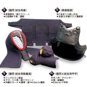 剣道防具セット 日武 龍閃試合用セット 黒樹脂...の詳細画像1
