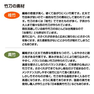 竹刀 特製真竹 破天荒別作 立面削り柄短古刀型の詳細画像2