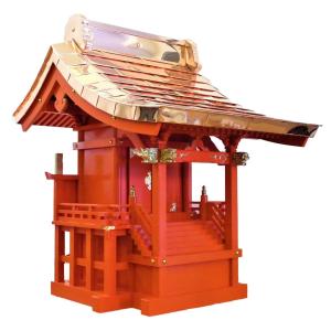 外宮 稲荷宮 朱塗 流れ屋根 束立(つかだて)15 外祭宮 神棚 お社 神具 向拝宮 ほこら