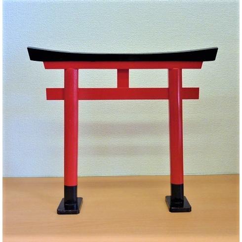 鳥居　木製　8寸　朱塗　稲荷宮・外宮・屋内社殿用