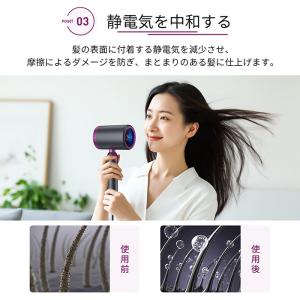 ヘアドライヤー 大風量 速乾 マイナスイオン ...の詳細画像3