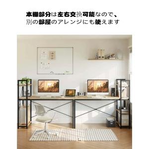 収納ラック 机 パソコンデデスク スクラック付...の詳細画像4