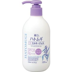 KUMANO 熊野油脂 麗白 ハトムギ トーンアップ ＵＶミルキージェル ポンプ 250ml｜サンク Yahoo!店