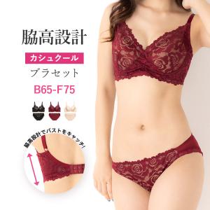 女性用 下着 上下セット ブラジャー ショーツ set ランジェリー ブラショーツセット レディース 40代 50代 30代 大きいサイズ 脇高ブラ｜sancha